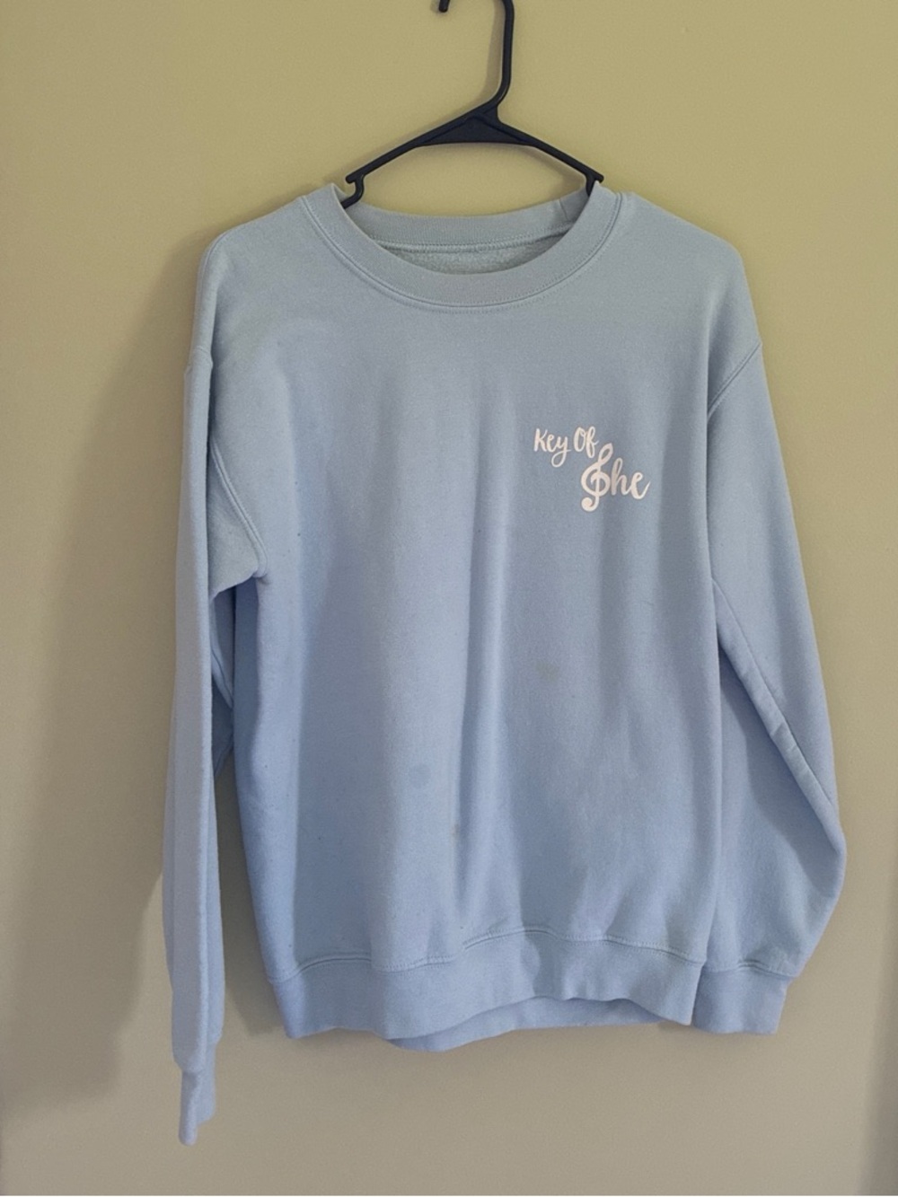 Light Blue "Key of She" Crewneck Sweatshirt